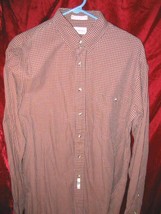 Mens John Weitz Long Sleeve Cotton Button Shirt 16 Sz L - $12.85