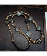 Collana lunga antica birmana birmana Pumtek Pyu Beads dell&#39;Asia meridionale - $3,468.21 MXN