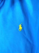 Ralph Lauren Polo Shirt Size XXL 2XL Mens Blue Yellow Pony Knit Preppy C... - $29.67