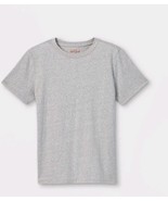 Boys&#39; Medium (8/10) Heathered Light Gray Short Sleeve Soft Cotton Tee Ca... - $8.99