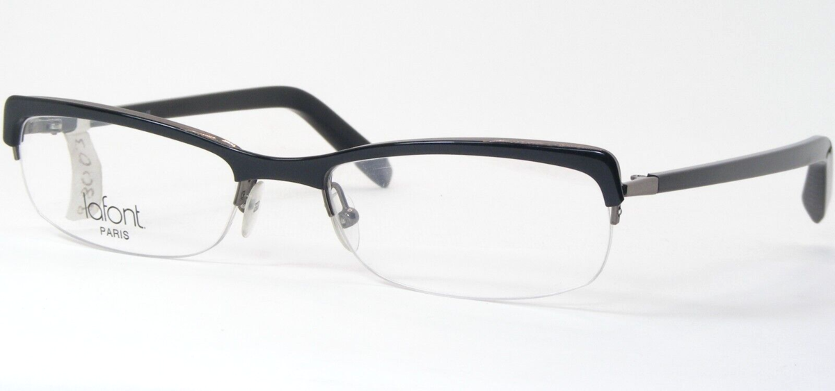 Jean Lafont KAFKA 100 Nero/Gunmetal Unico Raro Occhiali 54-19-140mm Francia - $155.37