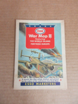 Vintage Esso War Map II Featuring The World Island Fortress Europe - £35.79 GBP