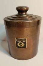 Copper &amp; Brass Humidor Dean Barrick with Sir Walter Raleigh Emblem - $42.00