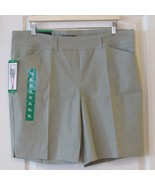 Hilary Radley Wide Waist Pullon Bermuda Shorts Sage  Womens Sz XL-XXL NWT - $22.25