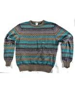 Vintage LEVIS Sweater Size Large Wool Blend Multicolor Striped Design Ge... - $59.39