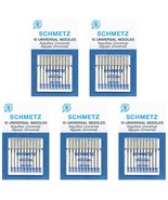 50 SchmetzUniversal Sewing Machine Needles -Assorted Sizes- Box of5 Cards - £28.93 GBP