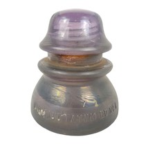 Whitall Tatum Co. No. 1 Purple Amethyst Glass Insulator, Made in USA, CD... - £28.91 GBP