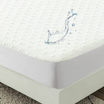 Waterproof Bamboo Cooling Mattress Protector Breathable Matress Pad Quiet Fitted - £30.43 GBP+