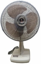 Vintage Sanyo 3 Speed Brown Oscillating Electric Fan Quiet CLEAN EF-12SP-1 - $1,102.79 MXN