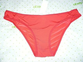 Hers By Herman Microfiber Bikini Panties LARGE Solid Red 1 Pair Silky Soft New - £7.85 GBP