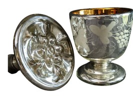1850&#39;s Mercury glass Chalice and Curtain Tie Back - £142.08 GBP