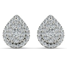 Authenticity Guarantee 
14K White Gold 1/2ct TDW Diamond Pear Shape Clus... - £525.76 GBP
