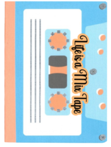 Life is a Mix Tape Cassette 120 Page Lined Hard Cover Journal Notebook 4... - $16.27 CAD