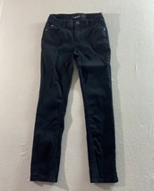 Jordache Jeans Girls 12 Black Skinny Denim Pants Adjustable Waistline Youth - $9.41