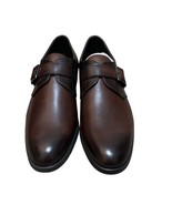 Nordstrom Everett Monk Strap Leather Shoes Brown Clove Size 12 New - $79.54 CAD