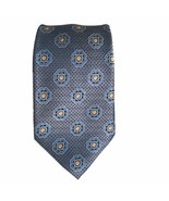 Bruno Piattellli Blue Floral Medallion Print 100% Silk Xtra Long Tie - $35.53