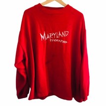 Vtg University of Maryland Terrapins Embroidered Sweatshirt CS Crable Sp... - £74.54 GBP