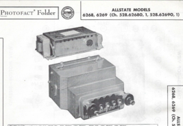 1957 ALLSTATE SEARS 6268 6269 Car AM RADIO Photofact MANUAL Auto SERVICE... - £7.75 GBP