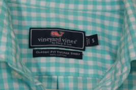 Vineyard Vines Mens S Classic Fit Tucker Shirt Button Up Green Gingham C... - £16.73 GBP