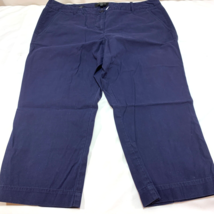 Talbots Petites Capri Pants Size 12P Signature 12 34x20 Blue - £9.66 GBP