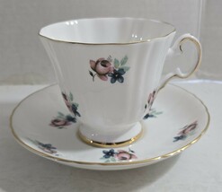 Vintage Royal Grafton Floral Design Fine Bone China Cup &amp; Saucer Made in... - $18.81