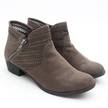 American Rag Abby Womens Size 7.5 Brown Faux Suede Ankle Booties - £15.81 GBP