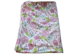 Parents Choice- Pink Flower Blue Butterfly- Baby Blanket Lovey Purple Green - £25.28 GBP