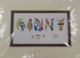 &quot;Ginny Kini&quot; Letter Art Print Artist Matthew Mok Long Feng Zhi 5X7 Olive Matted - £7.97 GBP