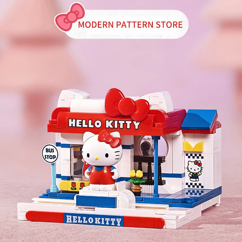 Sanrio Kawaii Kuromi Cinnamoroll My Melody Hello Kitty Figures Building block - £18.47 GBP+