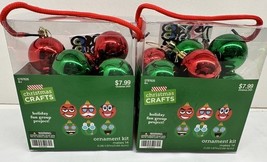 Christmas Crafts  ornament kit makes 14 ornaments With Stickers Lot Of 2 - $199.49 MXN
