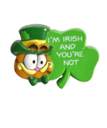 Garfield Pin St Patricks Day Im Irish Youre Not 1978 United Features Syn... - $26.72