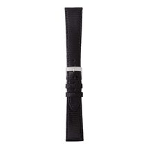 Morellato Pistoia Genuine Lizard Watch Strap - Black - 16mm - Chrome-plated Stai - $64.95