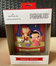 2021 Hallmark Peanuts Nativity Christmas Ornament Linus Lucy &amp; Snoopy Manger New - £15.91 GBP