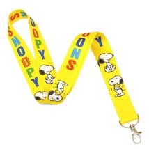 Yellow Snoopy Lanyard Keychain Holder ID Badge Holder - $7.99