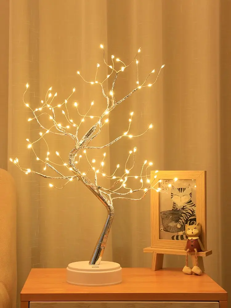 Tabletop Tree Lamp, Decorative LED Lights USB Or AA Battery Powered For ... - $14.06+