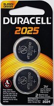 DURACELL Dl2025b2pk Lithium Coin Battery, 2025, 2/Pack - £12.50 GBP