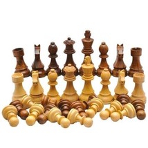 Wooden Chess Coins Chess Pieces KING  2.2 INCHES AND PAWN SIZE IS 1 INCH - $26.42