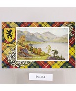 Loch Lomond Scotland 1950s Postcard Buchanan Plaid Crest UK Valentine&#39;s - €11,15 EUR