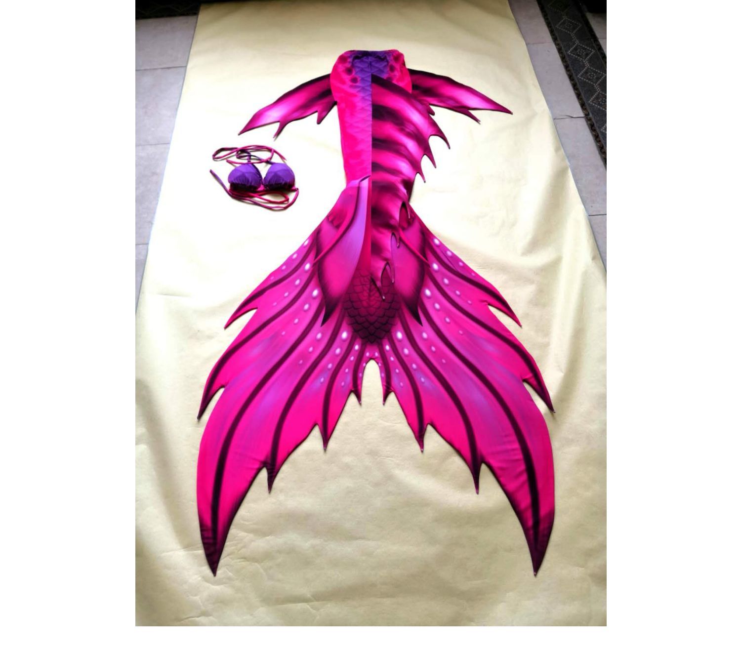 Mermaid Swimwear for Adults Costumes Customized Swimming Swimsuit No Monofin