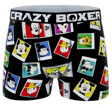 CRAZY BOXER Disney Friends Mickey Pluto Goofy Donald in Boxes Black Boxers NWT - £15.22 GBP