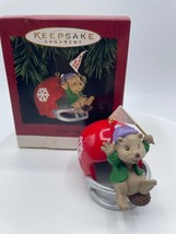 Hallmark Keepsake “Faithful Fan” Football Beaver Christmas Ornament Vintage 1995 - £5.30 GBP