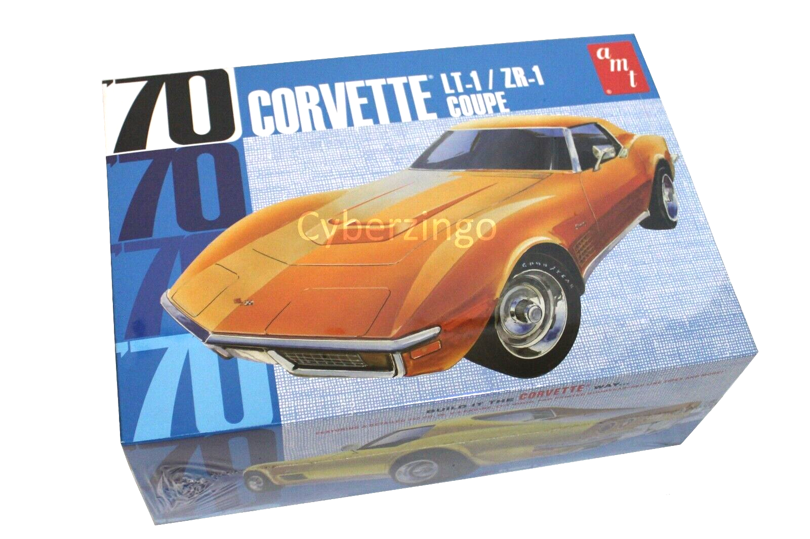 AMT 1:25 Scale 1970 Chevrolet Corvette LT1 ZR1 Coupe Model Car Kit Brand New - $29.97