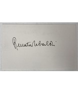 Renata Tebaldi (d. 2004) Signed Autographed Vintage 3x5 Index Card Lifet... - $68.58 CAD