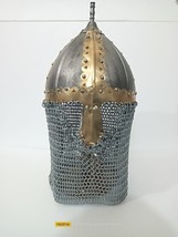 Medieval Norman Viking Knight Helmet With Chainmail Replica HK gifts 16G... - £110.40 GBP