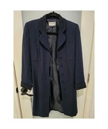 Vintage Kasper ASL Petite Navy Beaded Jacket 2P Longline Blazer - $930.00 MXN