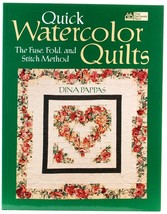 Quick Watercolor Quilts Dina Pappas Fuse Fold Stitch Method Quilting Patterns - £9.40 GBP