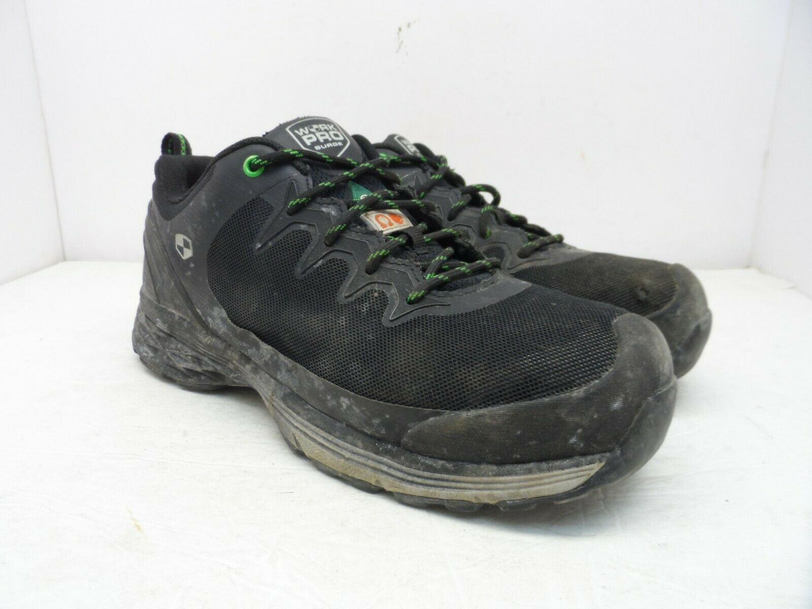 WORK PRO Men&#39;s Aluminium Toe Steel Plate Welded Athletic Shoe Black/Gree... - $21.37
