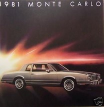 1981 Chevrolet Monte Carlo Brochure - $10.00