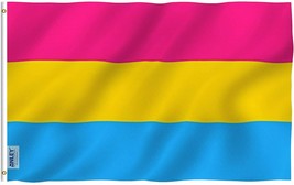 ANLEY 3x5 Ft Pansexual Pride Flag - - Omnisexual LGBT Flags Polyester - £7.86 GBP