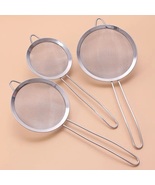 3pcs Set Stainless Steel Fine Mesh Strainers, Small, Medium, And Large S... - £14.82 GBP